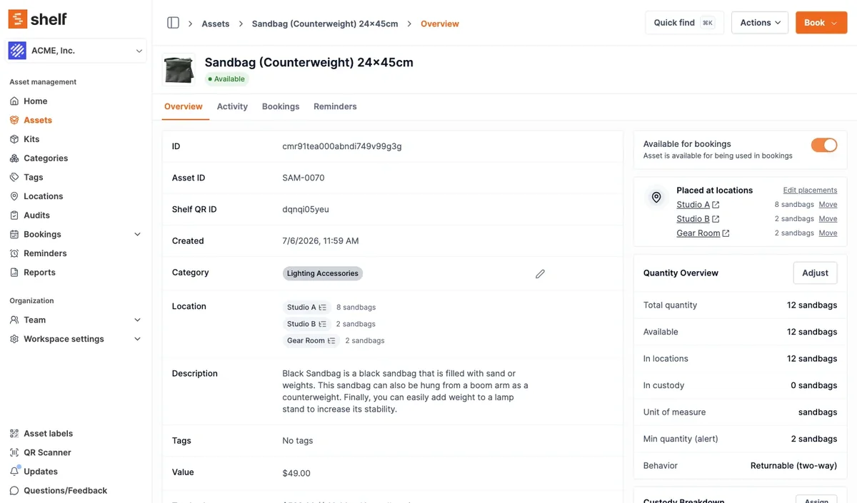 Consumables Tracking
